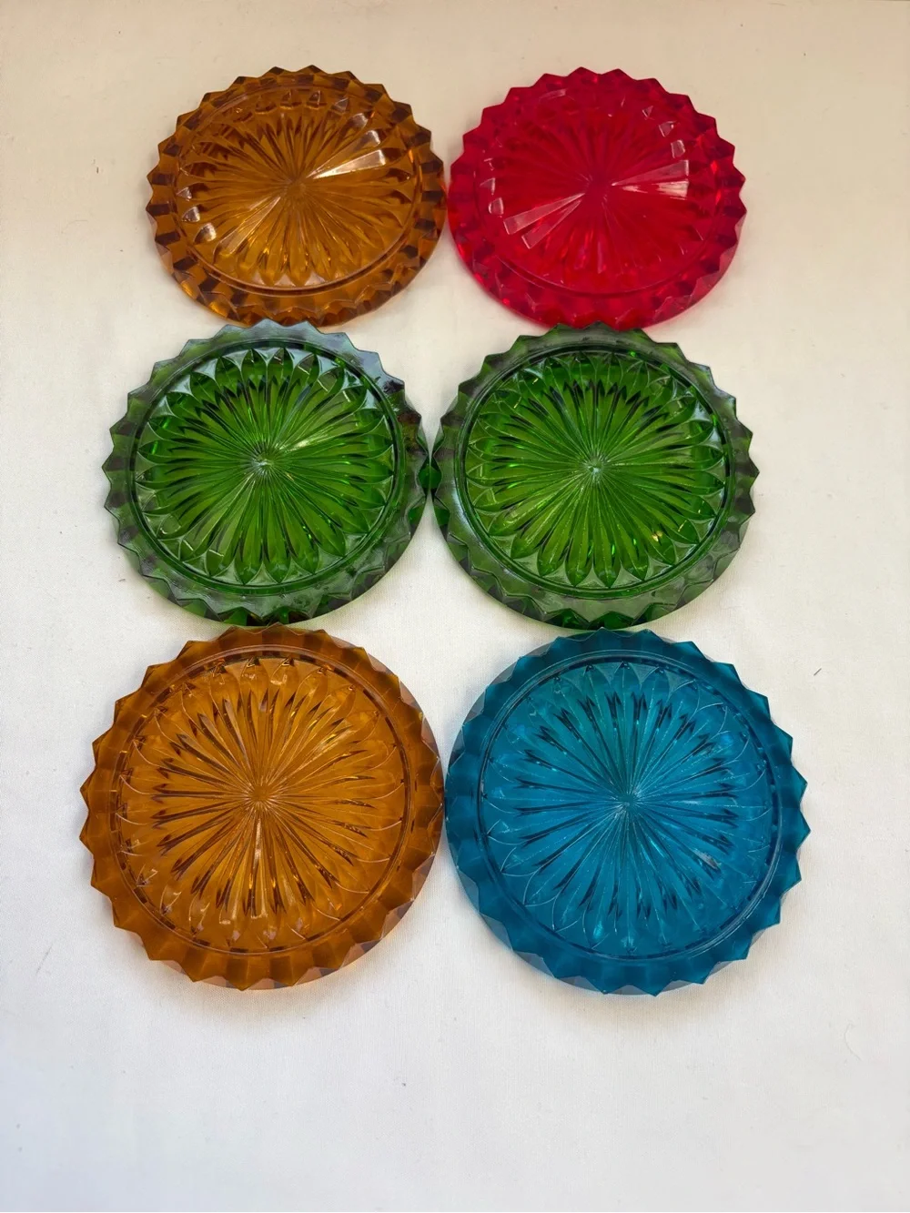 (6) Vintage MCM coasters